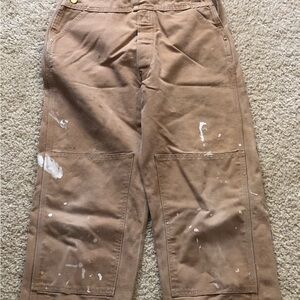 Carhartt Youth / Women’s Brown Heavy Duty Work Pants Overalls size 18-20 XL